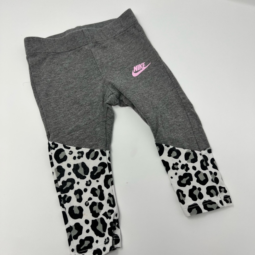 Nike grey with leopard print bottom pants
